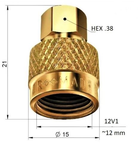 HEX KNURLED FOR EM VALVE 304500